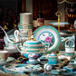 Luxury Tableware Set, Enamel Bone China Tableware, 10-person Banquet Tableware, High-end Wedding Gifts, Healthy Enamel Porcelain