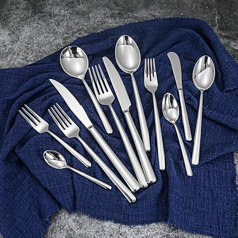 216-piece silverware set for 18,luxury style cutlery set,kitchen utensils flatware set includes knife fork spoon,tableware set for wedding banquet home hotel party use,dishwasher safe CX016-A 12