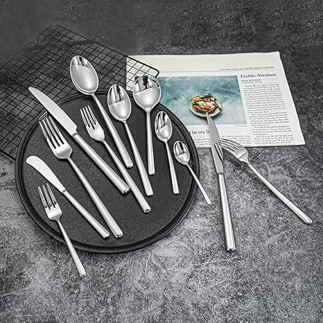 216-piece silverware set for 18,luxury style cutlery set,kitchen utensils flatware set includes knife fork spoon,tableware set for wedding banquet home hotel party use,dishwasher safe CX016-A 12