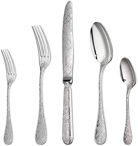 Christofle Jardin d'Eden Silver Plate 30 Piece Flatware Set - Service for 6 + Chest #0054828