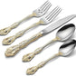 Oneida F100020Al20 Golden Michelangelo 20 Piece Fine Flatware Set, Service For 4, Metallic