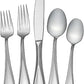 Mikasa Bravo 101 Piece Silverware Set, 18/10 Stainless Steel Flatware Service for 12, Includes 5 Piece Serving Set and 12 Extra Coffee Spoons